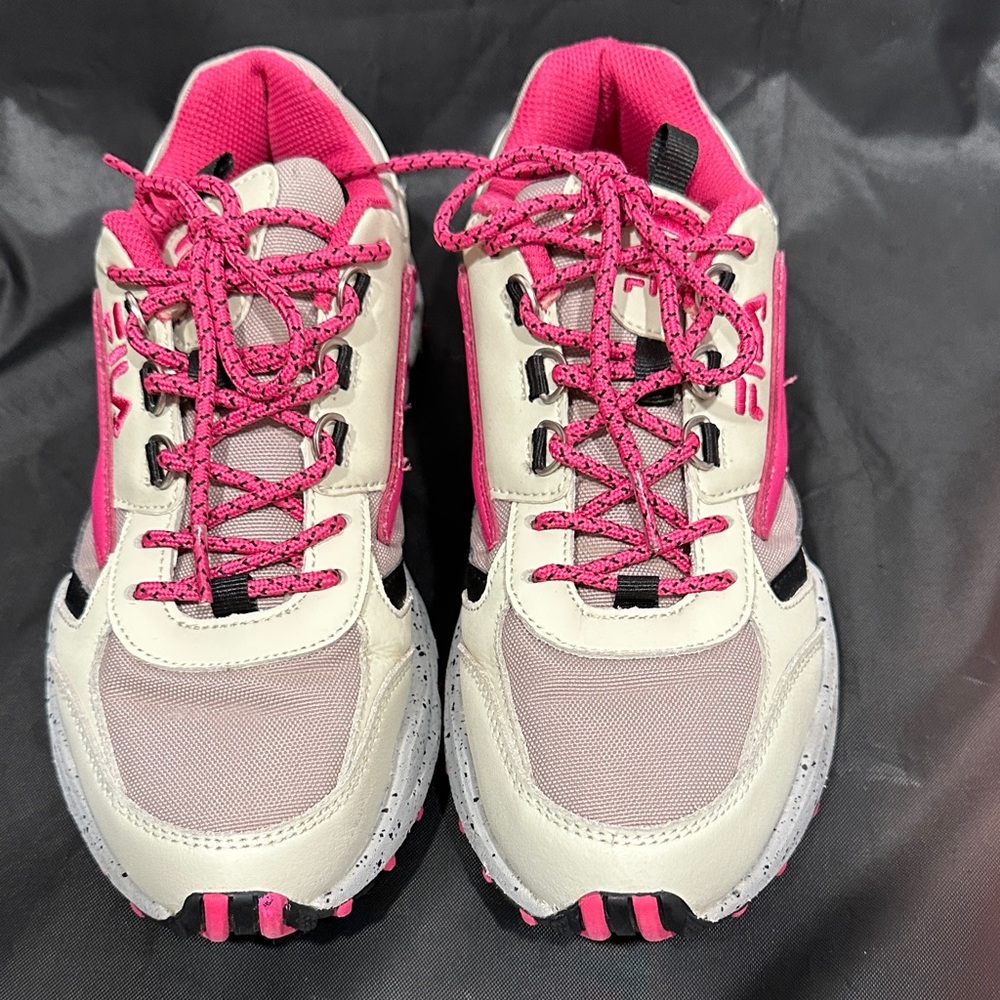 Fila Pink and White Athletic Shoes